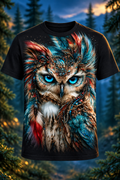 Blue-Eyed Owl Tee mockup