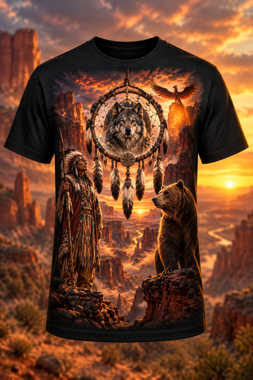 Canyon Wolf Tee mockup