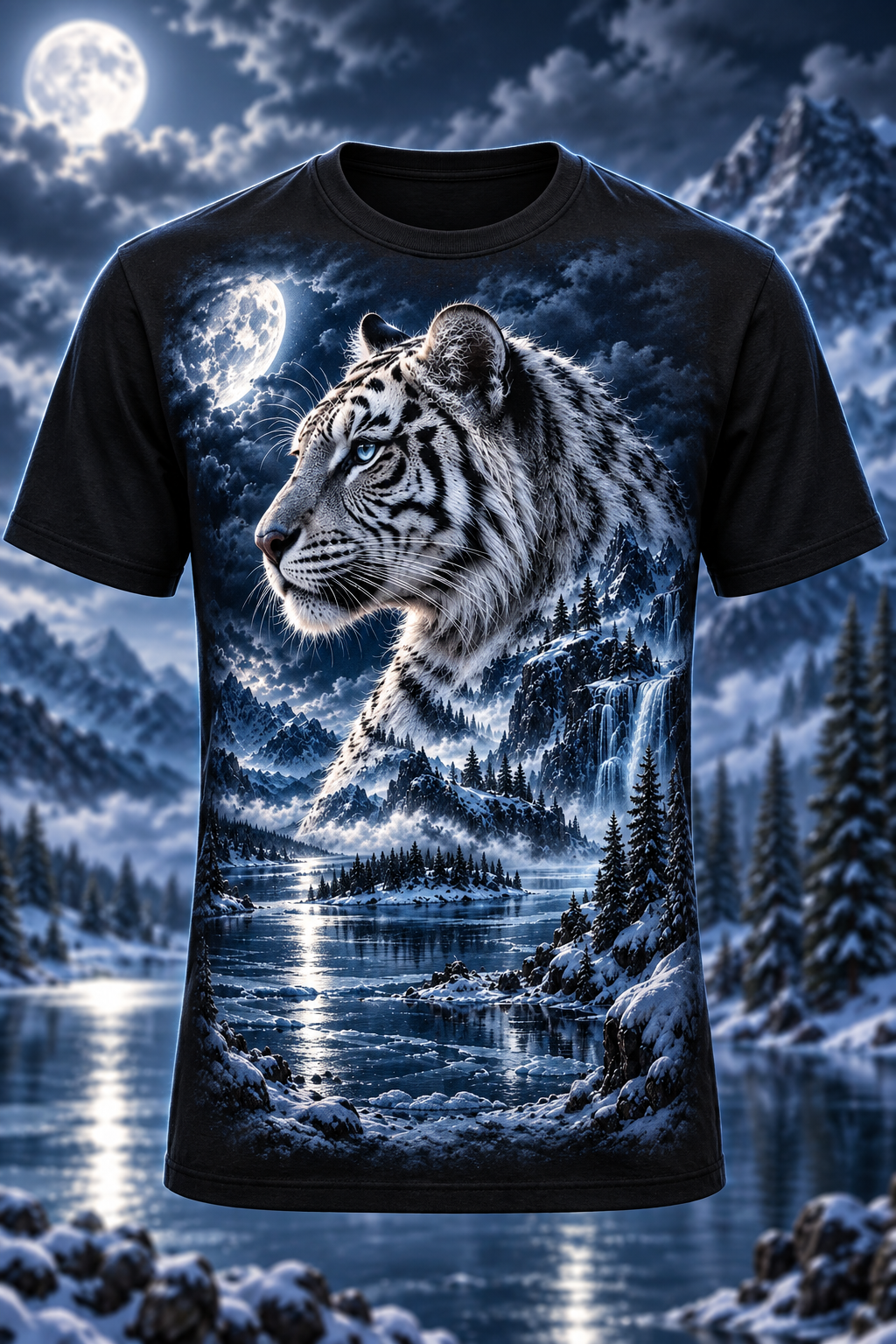 Moonlit Tiger Tee mockup