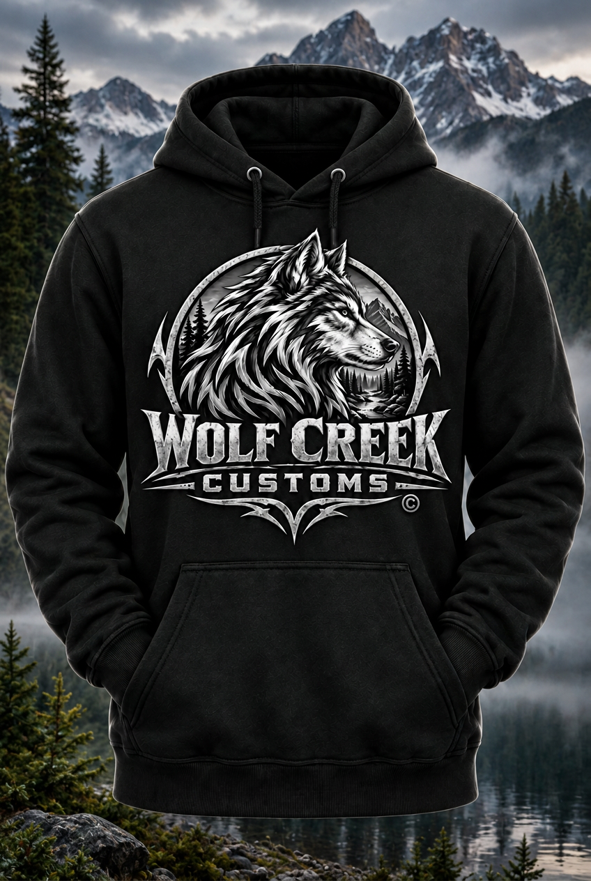 Wolf Creek Hoodie with copyright symbol